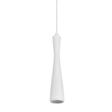# 61060-2 Adjustable LED One-Light Hanging Mini Pendant Ceiling Light, Contemporary Design in White Finish, Metal Shade, 4 3/4" Wide