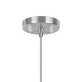 # 61065-1 Adjustable LED One-Light Hanging Mini Pendant Ceiling Light, Contemporary Design in Aluminum Finish, Metal Dome Shade, 10" Wide