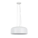 # 61066-2 Adjustable LED One-Light Hanging Mini Pendant Ceiling Light, Contemporary Design in White Finish, Metal Shade, 5 1/2" Wide