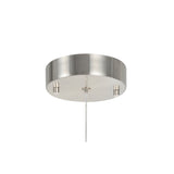 # 61070-1 Adjustable LED One-Light Hanging Mini Pendant Ceiling Light, Contemporary Design in Brushed Nickel Finish, Metal Shade, 4 3/4" Wide