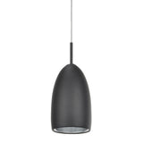 # 61072-2 Adjustable LED One-Light Hanging Mini Pendant Ceiling Light, Contemporary Design, Black Finish, Metal Shade, 3 1/4" W