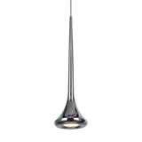 # 61076-1 Adjustable LED Six-Light Hanging Pendant Ceiling Light, Contemporary Design in Chrome Finish, Metal Shade, 24 1/2" Wide