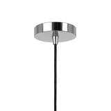 # 61077-1 Adjustable One-Light Hanging Mini Pendant Ceiling Light, Transitional Design in Chrome Finish, Metal Shade, 4 1/4" W