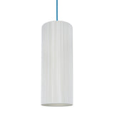 # 61091-2, Adjustable One-Light Hanging Mini Pendant Ceiling Light, Transitional Design in Satin Nickel Finish, Off White Shade, 6 1/2" wide