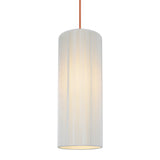 # 61091-3, Adjustable One-Light Hanging Mini Pendant Ceiling Light, Transitional Design in Satin Nickel Finish, Off White Shade, 6 1/2" wide