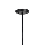 # 61093 Adjustable One-Light Hanging Mini Pendant Ceiling Light, Transitional Design, Matte Black Finish, Metal Wire Shade, 8" W