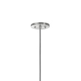 # 61099-21 Adjustable One-Light Hanging Mini Pendant Ceiling Light, Transitional Design in Satin Nickel Finish, Smoke Glass Shade, 7" Wide