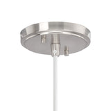 # 61101-11 Adjustable One-Light Hanging Mini Pendant Ceiling Light, Transitional Design in White Marble Finish, 4 5/8" Wide