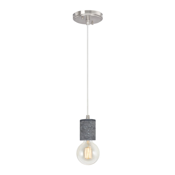 # 61101-21 Adjustable One-Light Hanging Mini Pendant Ceiling Light, Transitional Design in Black Marble Finish, 4 5/8