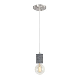 # 61101-21 Adjustable One-Light Hanging Mini Pendant Ceiling Light, Transitional Design in Black Marble Finish, 4 5/8" Wide