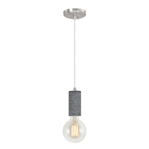 # 61102-21 Adjustable One-Light Hanging Mini Pendant Ceiling Light, Transitional Design in Black Marble Finish, 4 5/8