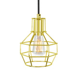 # 61122-11, One-Light Hanging Mini Pendant Ceiling Light, Transitional Design in Polished Brass Finish, 4-1/2" Wide