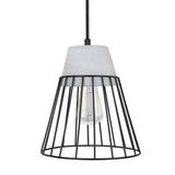 # 61128-11, One-Light Hanging Mini Pendant Ceiling Light, Transitional Design in Cement Finish, 7-1/2" Wide