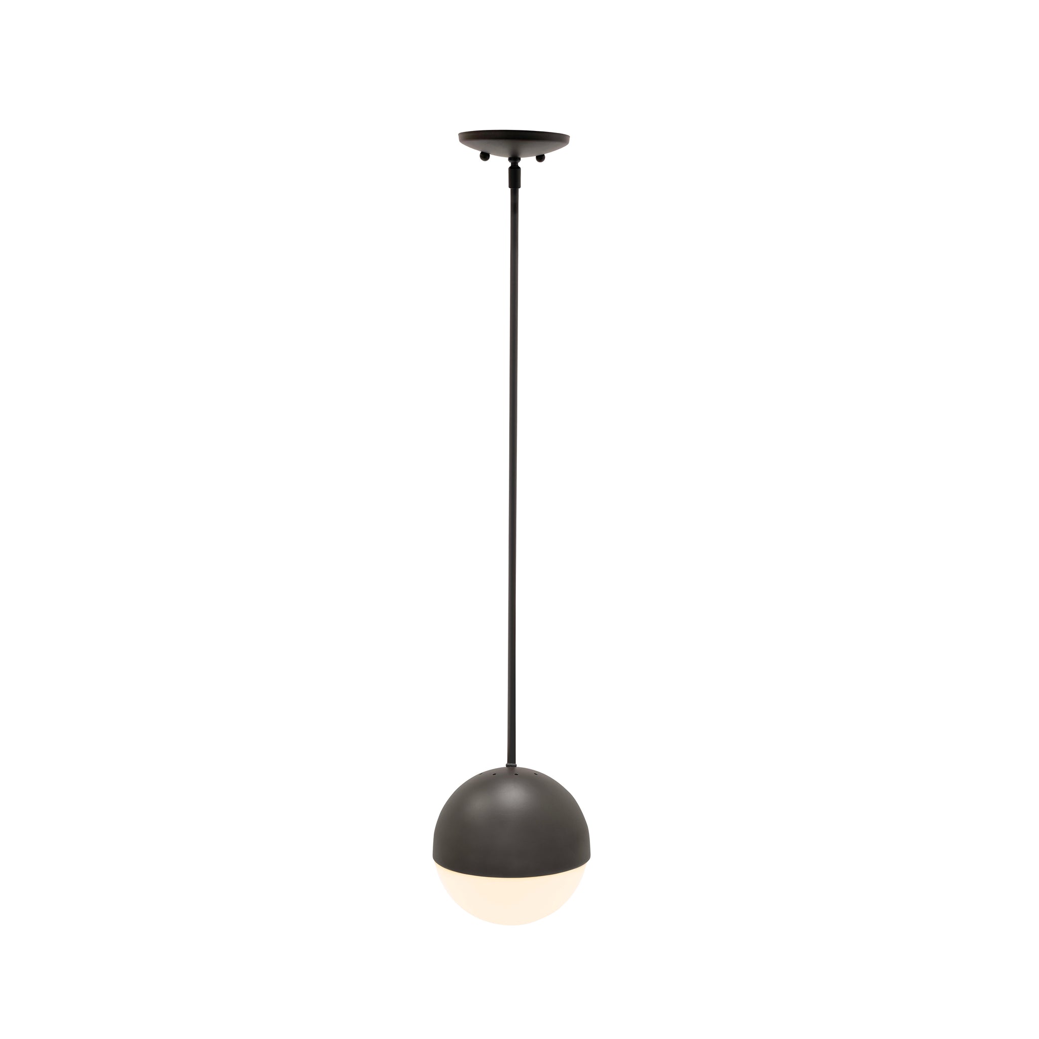 61146-31 Adjustable 1 Light Indoor Pendant Light, Metal w/ Opal