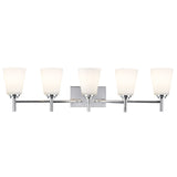 # 62114 Five Light Bathroom Vanity Wall Light Fixture, Chrome