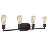 # 62168 Four-Light Metal Bathroom Vanity Wall Light Fixture, 27-5/8" Wide, Transitional Design in Oil Rubbed Bronze