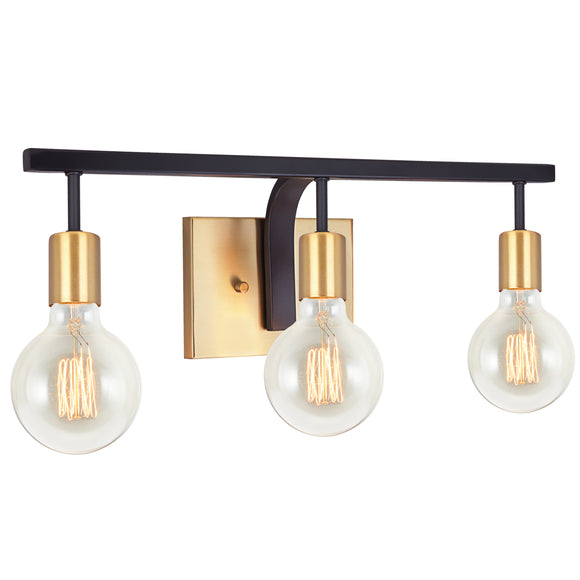 # 62176 Three-Light Metal Bathroom Vanity Wall Light Fixture, 19-1/2