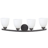 # 62205-2 Four-Light Metal Bathroom Vanity Wall Light Fixture, 28-3/4" Wide, Transitional Design in Oil Rubbed Bronze