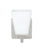 # 62206 One-Light Metal Bathroom Vanity Wall Light Fixture, 5" Wide, Transitional Design in Satin Nickel