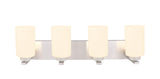 # 62221 Four-Light Metal Bathroom Vanity Wall Light Fixture, 30" Wide, Transitional Design in Satin Nickel