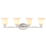 # 62232, Four-Light Metal Bathroom Vanity Wall Light Fixture, 33-1/2" Wide, Transitional Design in Chrome