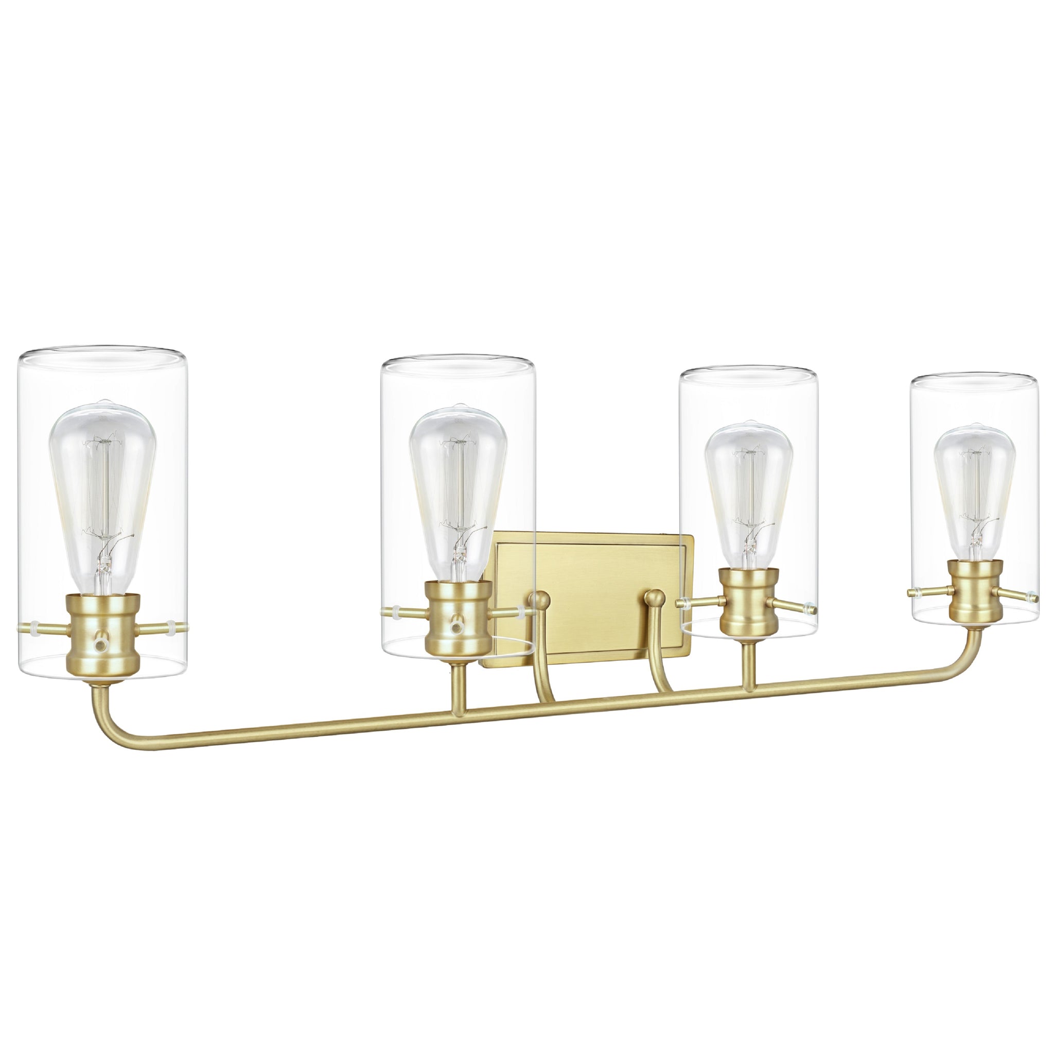 62237-2 Four-Light Metal Bathroom Vanity Wall Light Fixture, 33-5