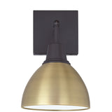 # 62501-11 One-Light Metal Bathroom Vanity Wall Light Fixture, 6" Wide, Transitional Design in Bronze