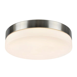 # 63002L-1 LED Large Flush Mount Ceiling Light Fixture, Contemporary Design in Satin Nickel Finish, Frosted Glass Diffuser, 11" Diameter