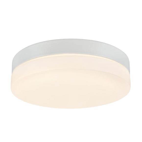 # 63002L-2 LED Large Flush Mount Ceiling Light Fixture, Contemporary Design in White Finish, Frosted Glass Diffuser, 11