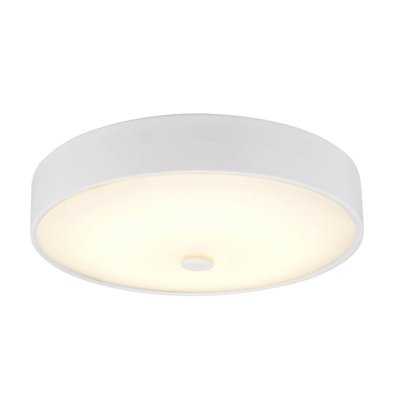 # 63004L-2 LED Large Flush Mount Ceiling Light Fixture, Contemporary Design in White Finish, Frosted Glass Diffuser, 14