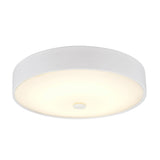 # 63004L-2 LED Large Flush Mount Ceiling Light Fixture, Contemporary Design in White Finish, Frosted Glass Diffuser, 14" Diameter
