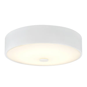 # 63004S-2 LED Small Flush Mount Ceiling Light Fixture, Contemporary Design in White Finish, Frosted Glass Diffuser, 11" Diameter