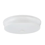 # 63005L-2 LED Large Flush Mount Ceiling Light Fixture, Contemporary Design in White Finish, Frosted Glass Diffuser, 15" Diameter