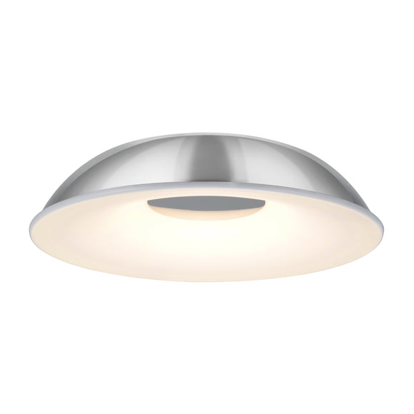 # 63009 LED Flush Mount Ceiling Light Fixture, Contemporary Design in Chrome Finish, Milk White Acrylic Diffuser, 12