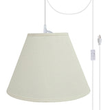 # 72153-21 Two-Light Plug-In Swag Pendant Light Conversion Kit with Transitional Hardback Empire Fabric Lamp Shade, Off White, 15" width