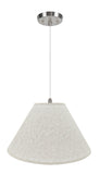 # 72561-11 Two-Light Hanging Pendant Ceiling Light with Transitional Hardback Empire Fabric Lamp Shade, Beige, 20" width