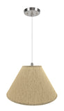 # 72562-11 Two-Light Hanging Pendant Ceiling Light with Transitional Hardback Empire Fabric Lamp Shade, Yellowish Brown, 20" width
