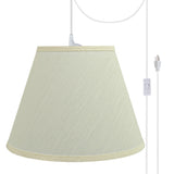 # 72623-21 One-Light Plug-In Swag Pendant Light Conversion Kit with Transitional Hardback Empire Fabric Lamp Shade, Eggshell, 12" width