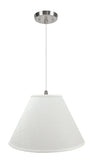 # 72773-11 Two-Light Hanging Pendant Ceiling Light with Transitional Hardback Empire Fabric Lamp Shade, Off White, 18" width