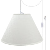 # 72773-21 Two-Light Plug-In Swag Pendant Light Conversion Kit with Transitional Hardback Empire Fabric Lamp Shade, Off White, 18" width