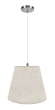 # 72801-11 Two-Light Hanging Pendant Ceiling Light with Transitional Hardback Empire Fabric Lamp Shade, Beige, 18" width