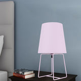 # 40172-51, 13" High Transitional Metal Accent Table Lamp, Pink Painted Finish and Empire Shaped Lamp Shade in Pink, 7" Wide
