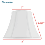 # 30092 Transitional Bell Shape Spider Construction Lamp Shade in Oatmeal Fabric with Design, 13" wide (7" x 13" x 9 1/2")