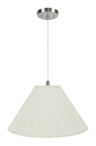 # 72202-11 Two-Light Hanging Pendant Ceiling Light with Transitional Hardback Empire Fabric Lamp Shade, Flaxen, 12" width