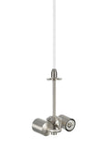# 71007 Two-Light Hanging Pendant Ceiling Light with Transitional Hardback Drum Fabric Lamp Shade in Off White, 17" W