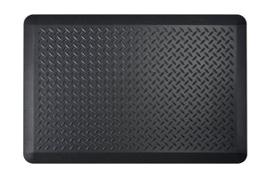 # 18003-32 Anti-Fatigue, Ergonomically Engineered, Non-Toxic, Non-Slip, Waterproof, All-Purpose PU Floor Mat, Tread Plate Pattern, 24" x 36" x .7" thickness, Black Color (2 Pack)