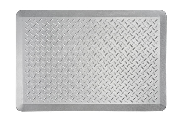 # 18003-22 Anti-Fatigue, Ergonomically Engineered, Non-Toxic, Non-Slip, Waterproof, All-Purpose PU Floor Mat, Tread Plate Pattern, 24