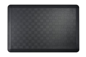 # 18002-32 Anti-Fatigue, Ergonomically Engineered, Non-Toxic, Non-Slip, Waterproof, All-Purpose PU Floor Mat, Basket Weave Pattern, 24" x 36" x .7" thickness, Black Color (2 Pack)