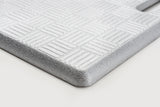 # 18001-22 Anti-Fatigue, Ergonomically Engineered, Non-Toxic, Non-Slip, Waterproof, All-Purpose PU Floor Mat, Basket Weave Pattern, 20" x 20" x .62" thickness, Silver Color (2 Pack)