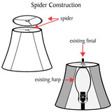 # 32562 Transitional Hardback Empire Shaped Spider Construction Lamp Shade in Yellowish Brown, 20" wide (7" x 20" x 12 1/2")